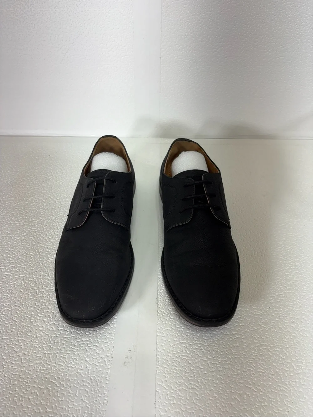 Perry Ellis Men's Black Leather Derby Shoes s298
